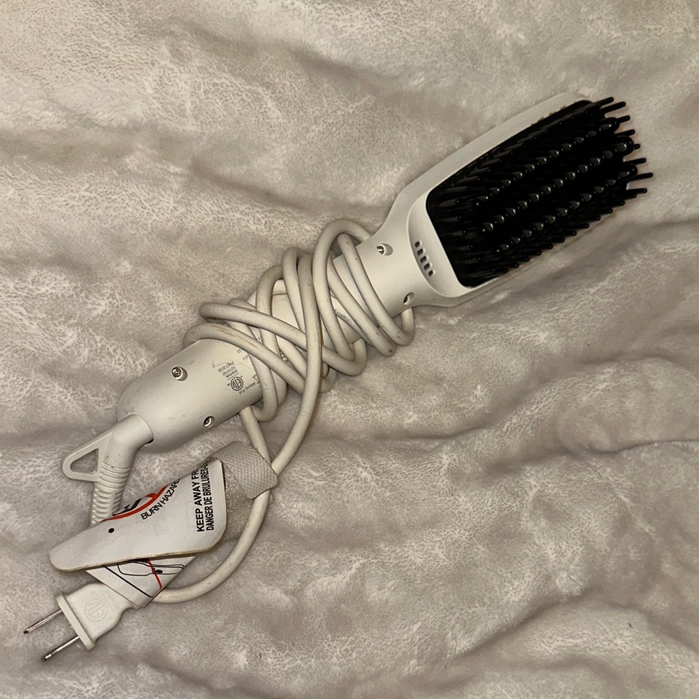 White Hair Straightening Brush